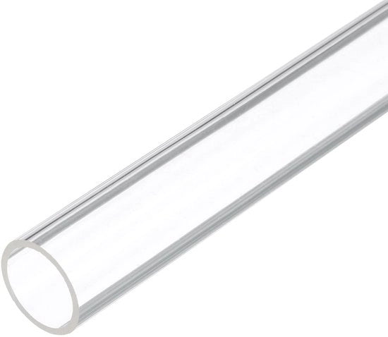 Tubi Acrilici 10 Pollici - Tubo Plastico Vetrato - 21 mm x 25 mm - Tubazioni Acqua - Illuminazione - Duraturo e Resistente al Tempo