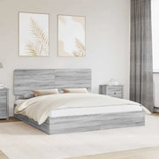 Letto con Contenitore con testiera Grigio Sonoma 180 x 200 cm 3412663