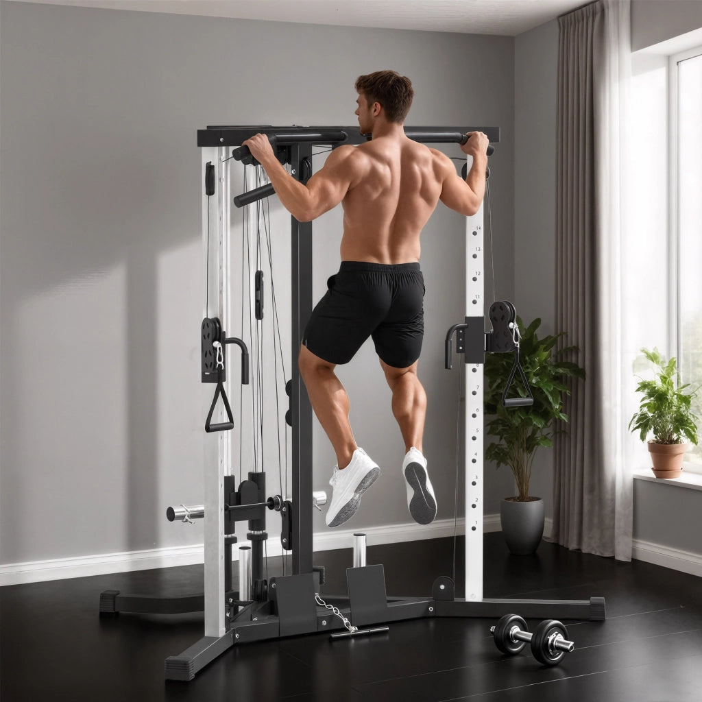 Stazione Fitness Multifunzione ¨C Xylo ¨C Acciaio Nero 170x139x200 cm
