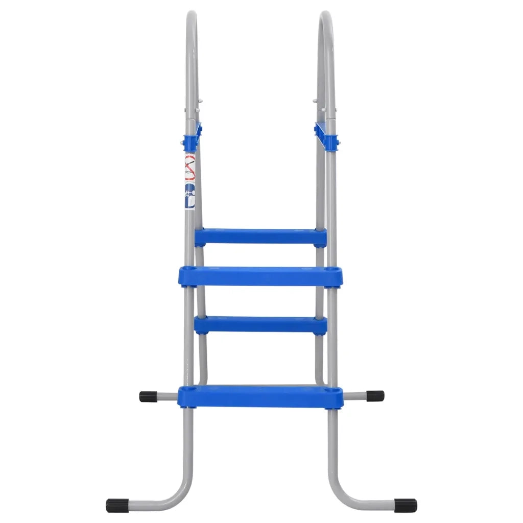 Scaletta per Piscina Fuori Terra 84 cm in Acciaio e Plastica CFW7970027