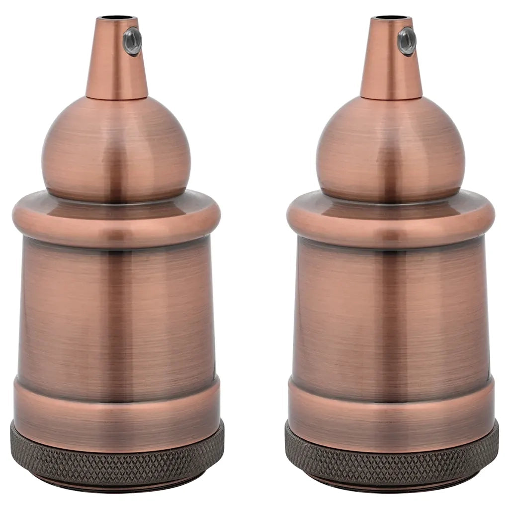 Portalampade 2 pz Rosso Bronzo E27 4106539