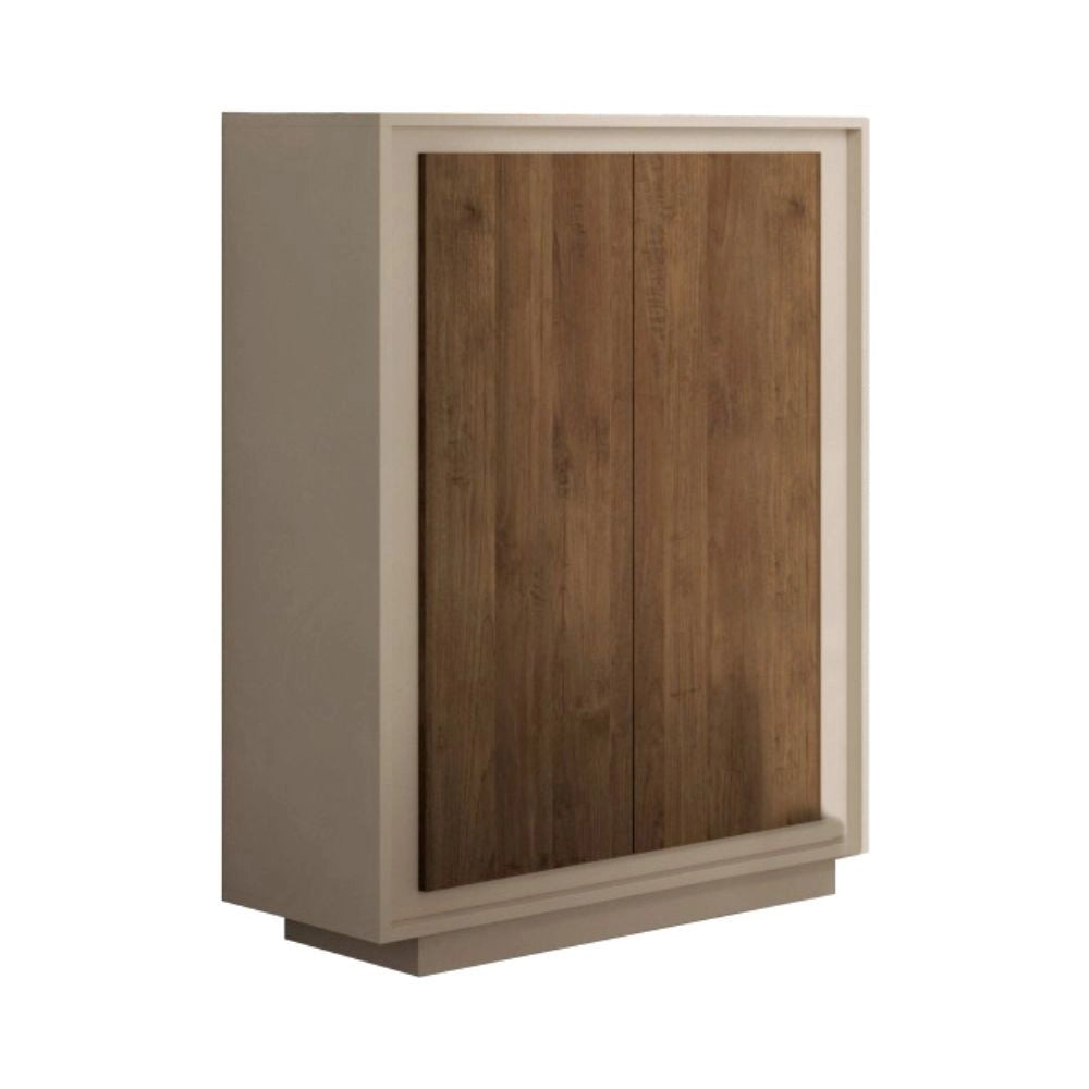Contenitore 2 ante Open 106x40x171h colore cashmere e noce mercure