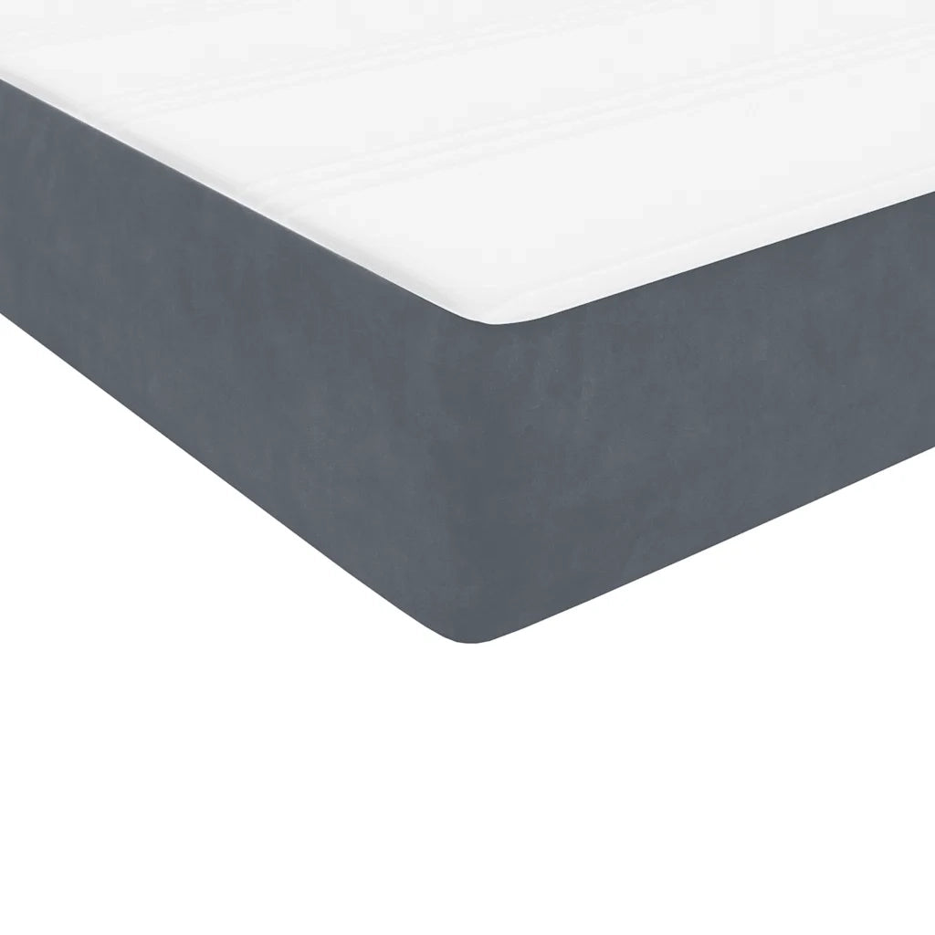 Giroletto a Molle con Materasso Grigio Scuro 80x210 cm Velluto 3318430