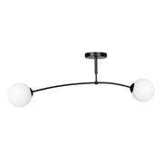 Plafoniera Emibig Pregos 2 2xE14 nera 60 cm metallo