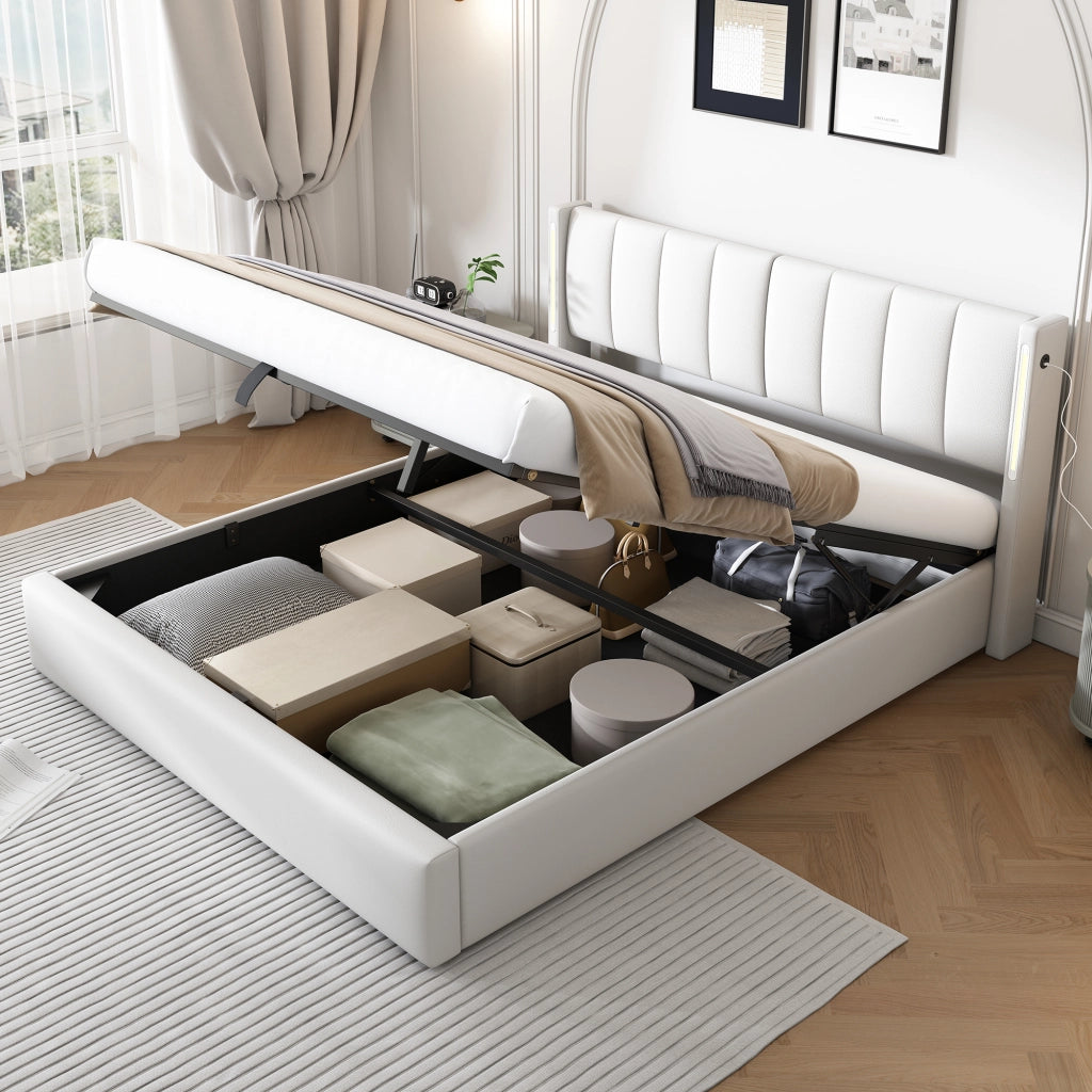 letto imbottito pu bianco 180 x 200 cm