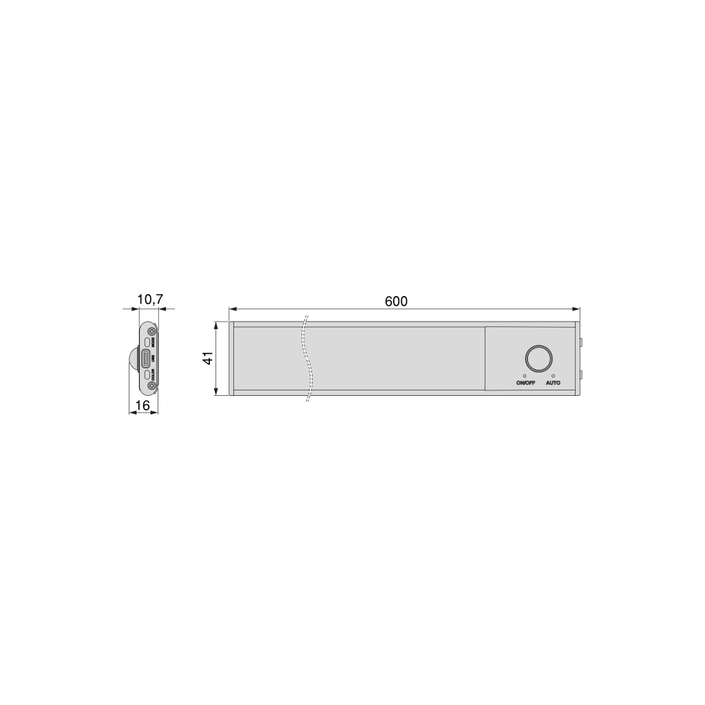 Lampada Led Ricaricabile Sensore di Movimento 600 mm Emuca Kaus
