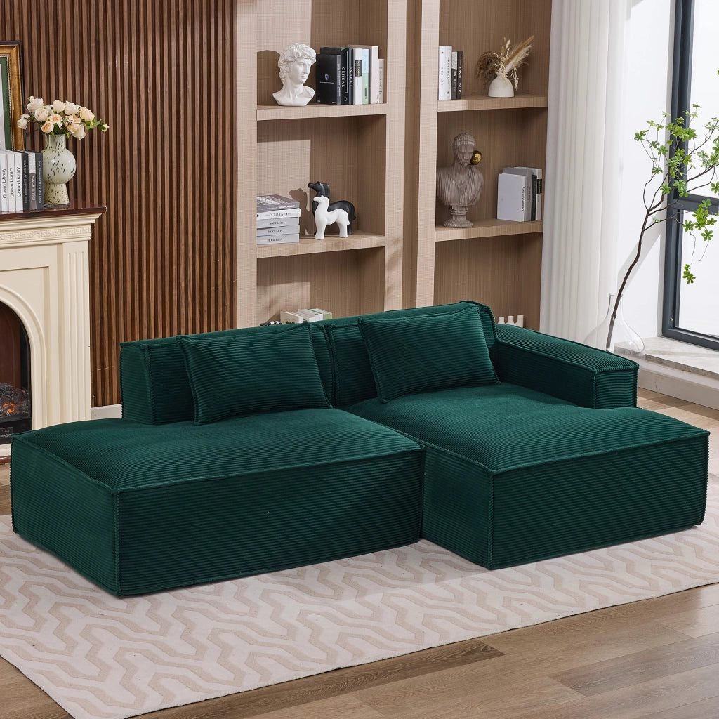 Divano 3 posti in tessuto con cuscini ¨C MINIMAL ¨C 235 cm grigio