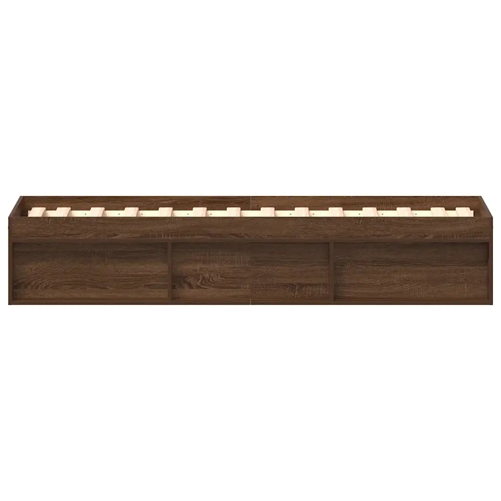 Giroletto-Struttura Letto Rovere Marrone 75x190 cm Small Single