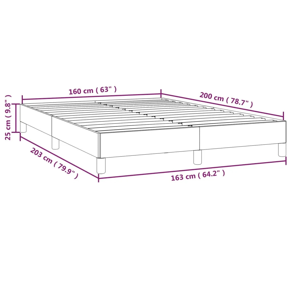 Giroletto senza Materasso-Struttura Letto Nero 160x200 cm in Velluto 100454