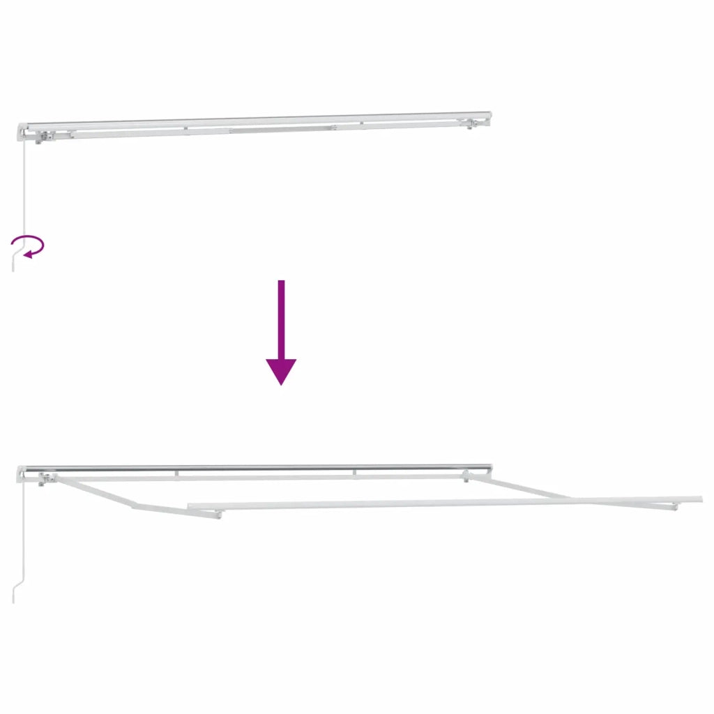 Tenda Retrattile Verde e Bianco 400 × 300 cm 3330719