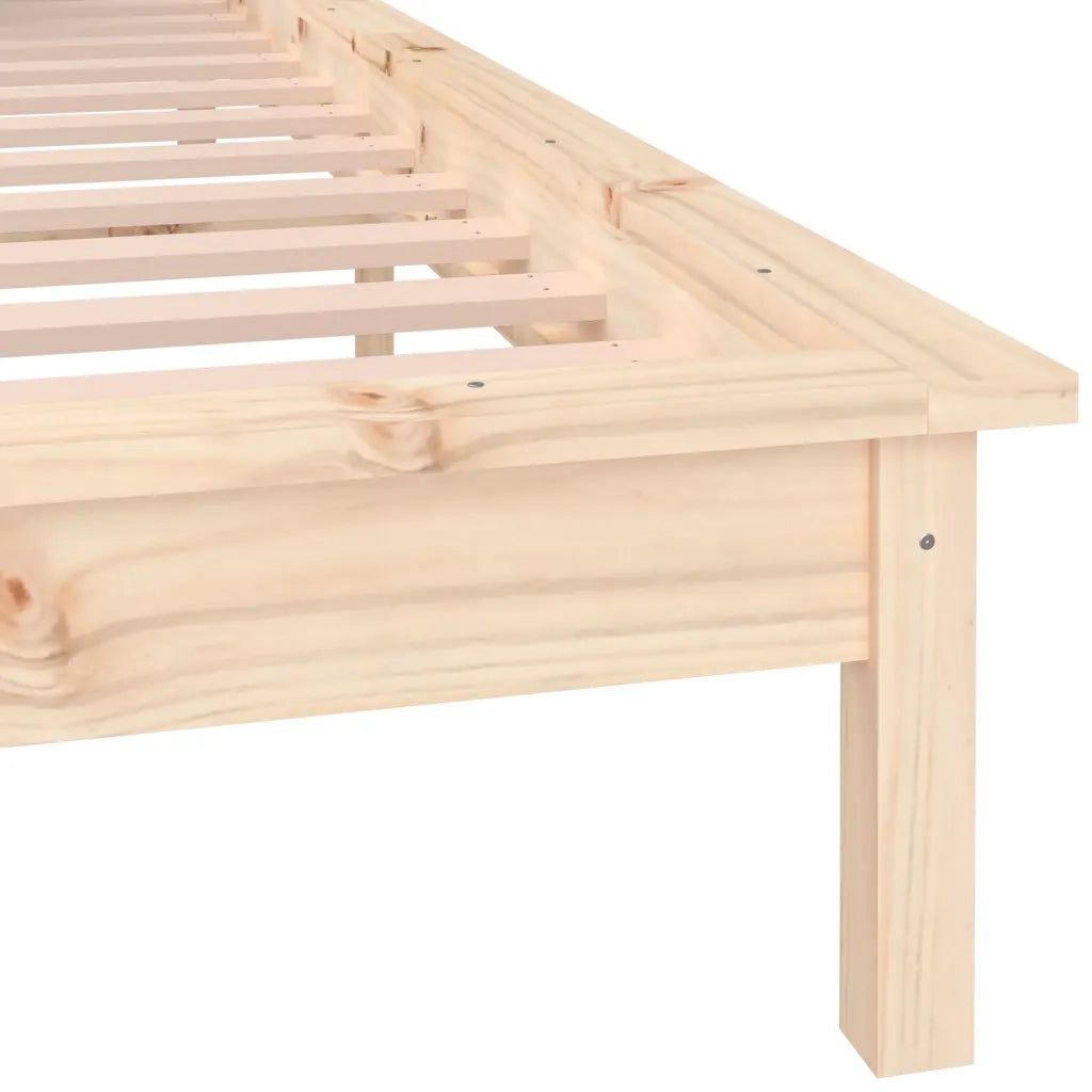 Giroletto con LED-Struttura Letto 120x190 cm Small Double in Legno Massello 872761