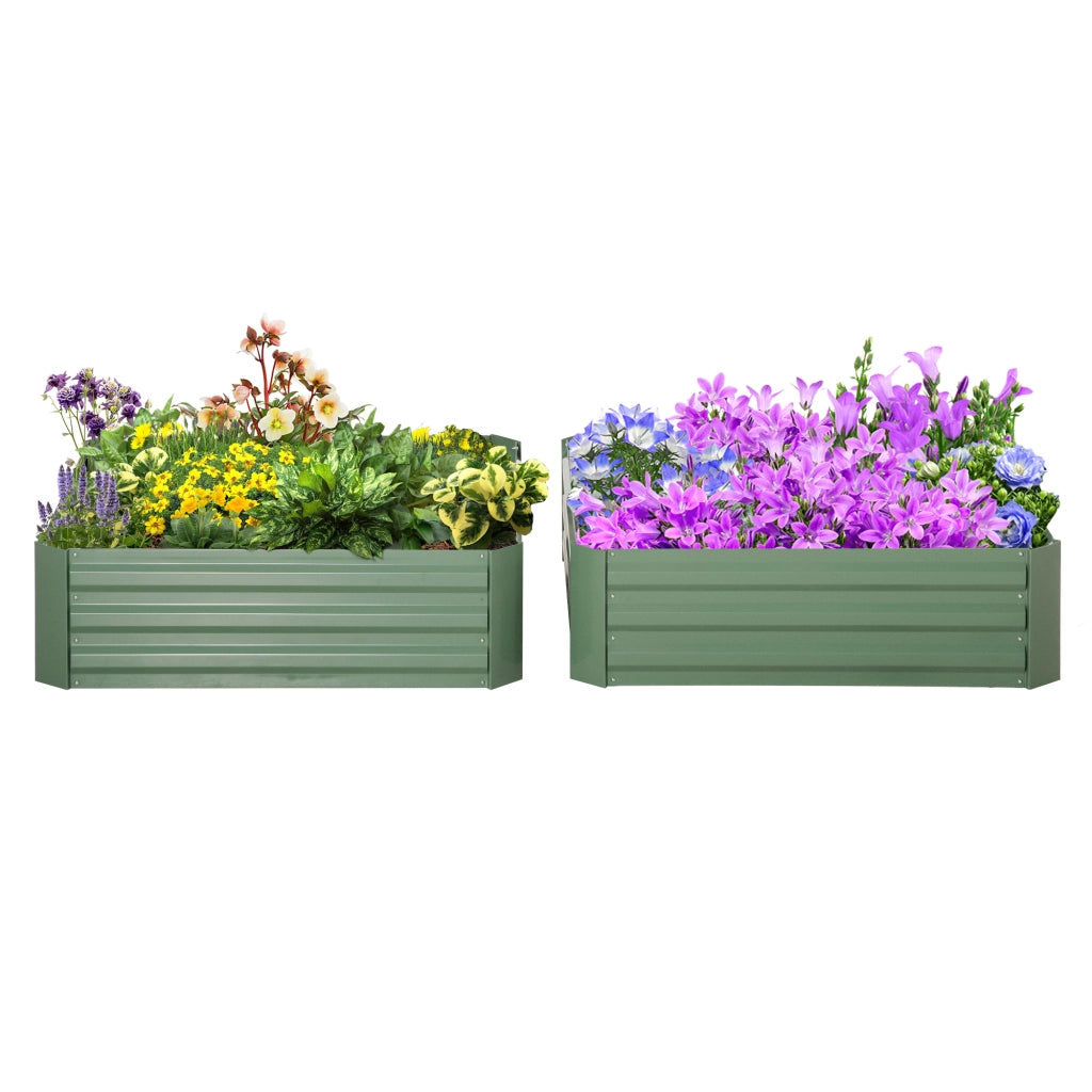 Vasche per piante 100x100x30 ¨C zephmum ¨C verde, 2 pezzi, set