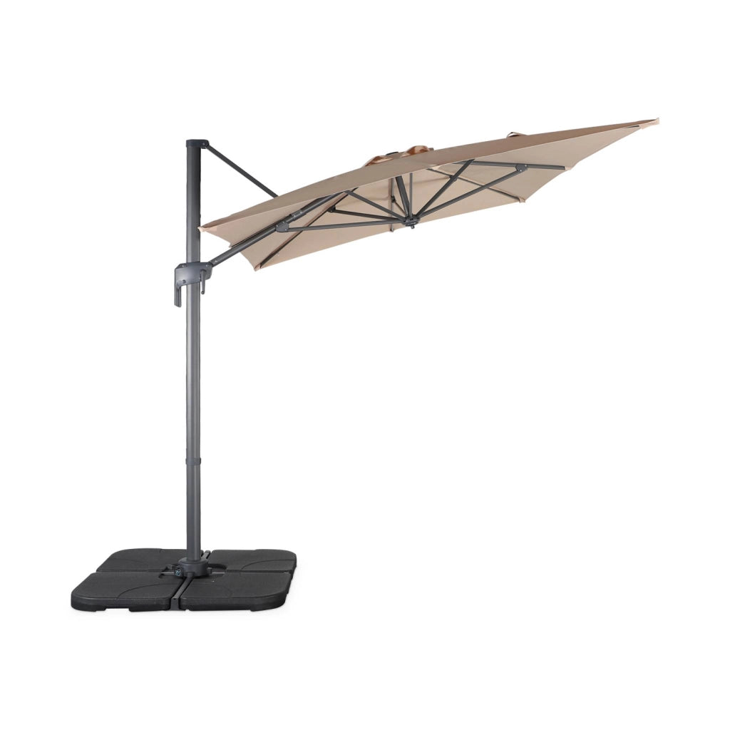 Ombrellone rettangolare eccentrico, 3x2m, beige