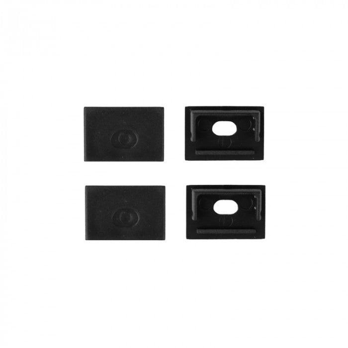 Profilo LED GN02 a superficie nero con diffusore 2m Ecolight
