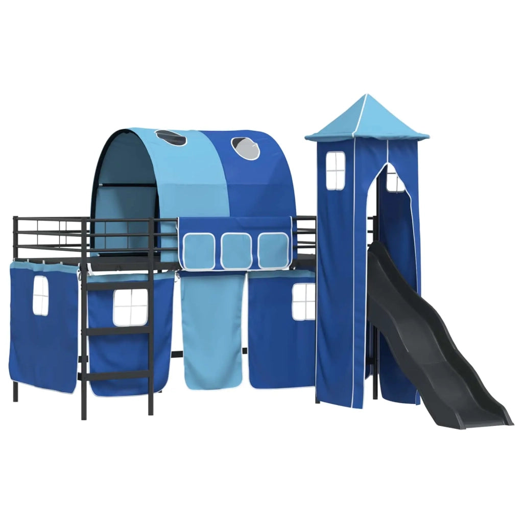 Struttura del letto loft per bambini Nero e Blu 90 x 200 cm 42020881