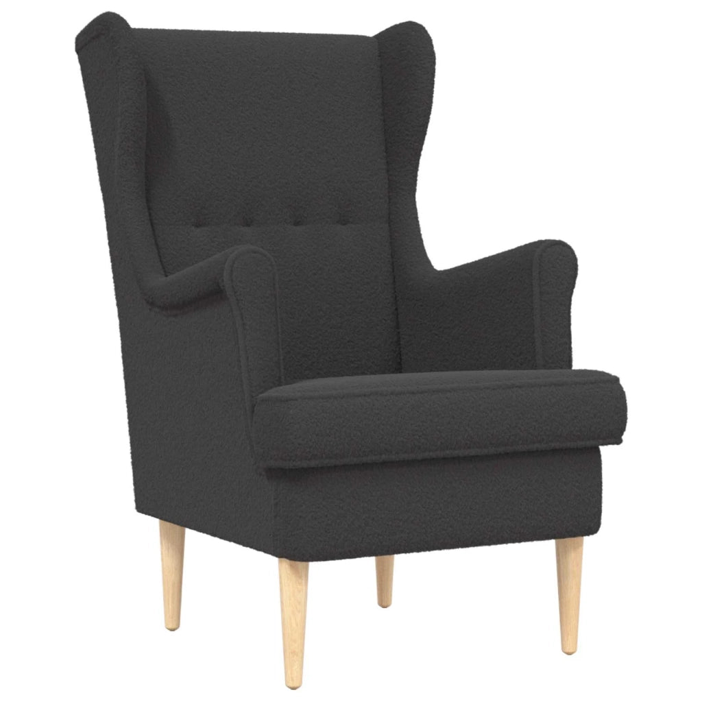 Poltrona Grigio Scuro Bouclé 42029893