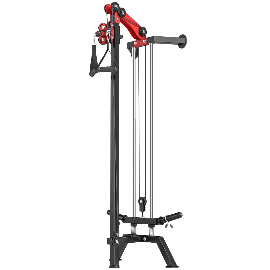Cable Station, Wall-Mounted, Adjustable 16-Position Pulleys Machine, Black.