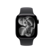 Aw s11 gps+cellular 42mm jet black aluminium case with black sport band - m/l - MF854QL/A