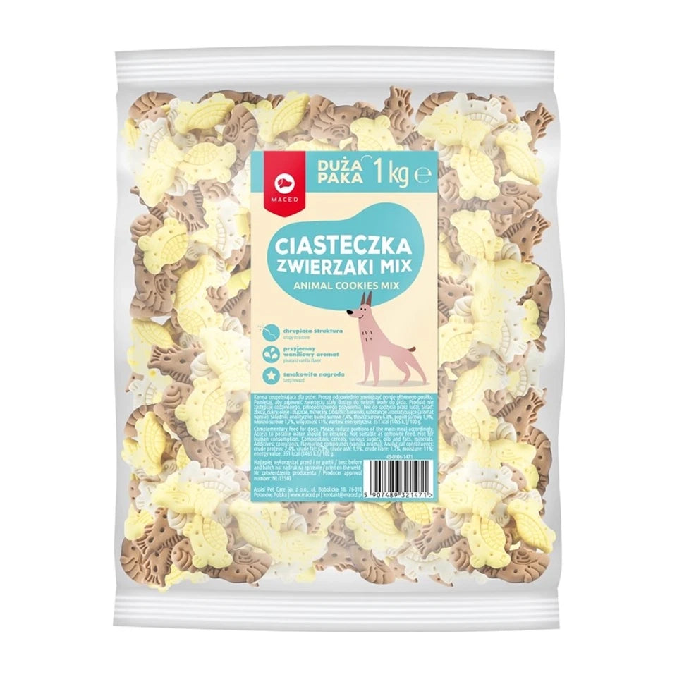 Biscotti misti per animali MACED - snack per cani - 1 kg