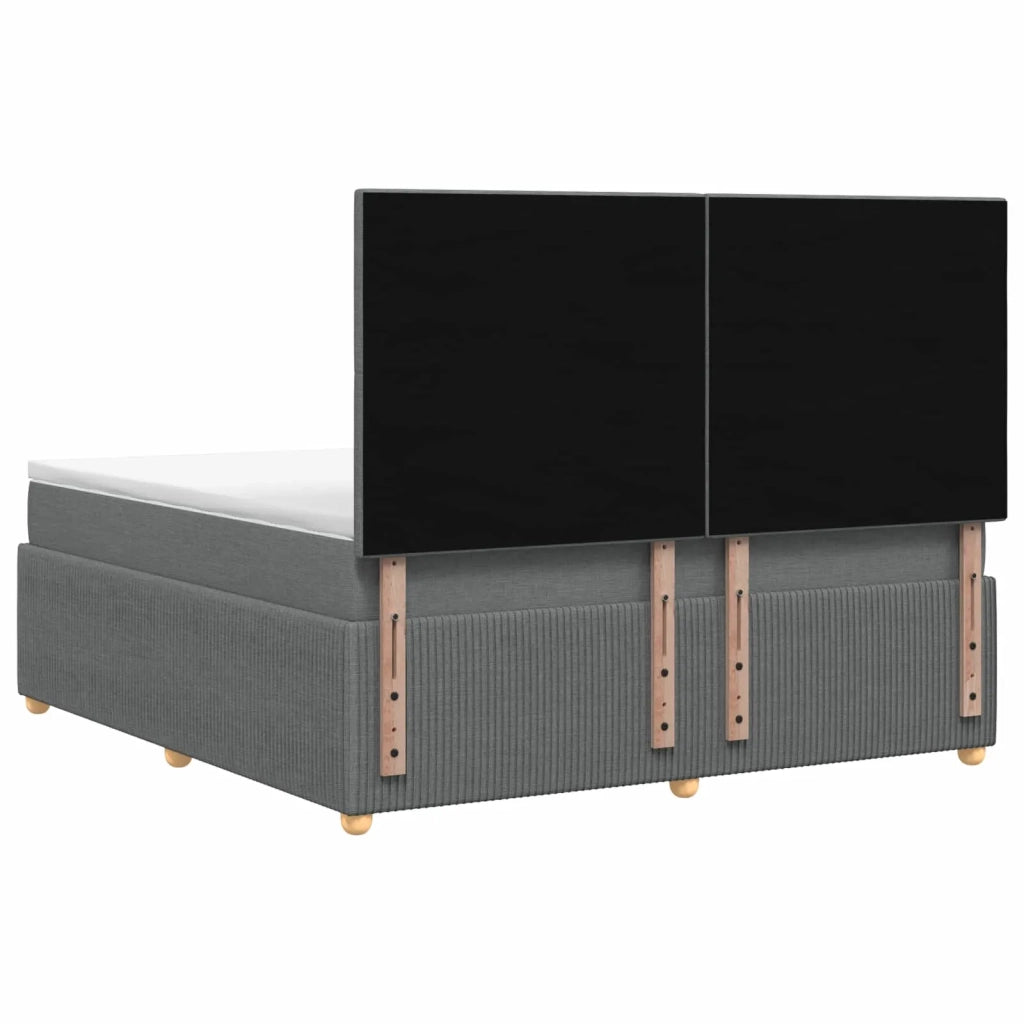 Letto box spring con materasso Grigio Scuro 140 x 200 cm 3454411