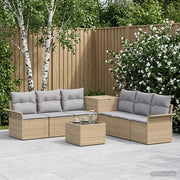Set di divani 8 pz Beige e Grigio Chiaro 3448015
