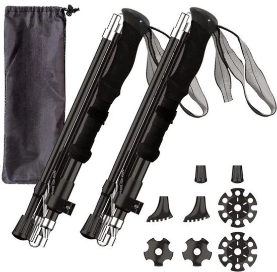 Trekkingstanghe Leggere - Alluminio - Ripiegabile - Set a Due Pezzi