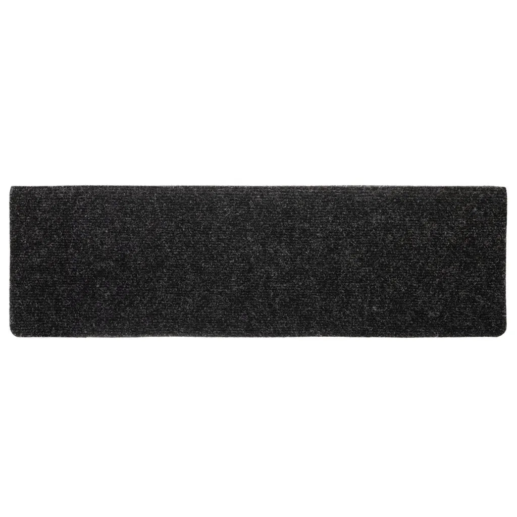 Tappetini per scale autoadesivi 5 pz | Gradini per Scale 65x21x4 cm neri con bordo rettangolare
