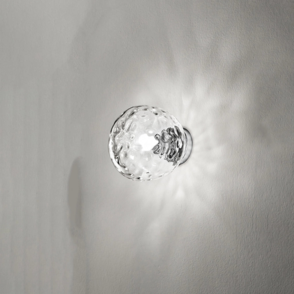 Applique Contemporanea Skin Metallo Cromo Vetro Trasparente 1 Luce E27