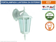 V-TAC VT-750 PORTALAMPADA DA GIARDINO WALL LIGHT DA MURO PER LAMPADINE E27 - SKU 7069