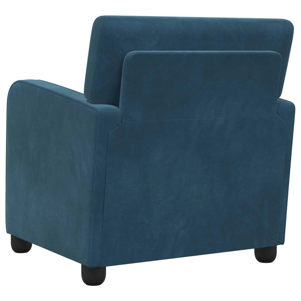 Poltrona-Divano Sedia Blu Velluto 480793
