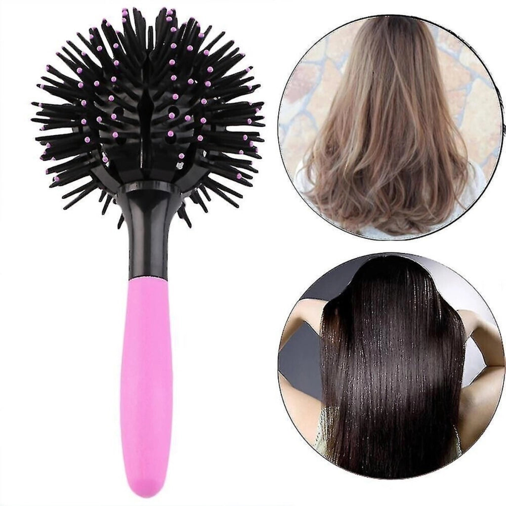SPAZZOLA A SFERA 3D ARRICCIA CAPELLI RICCI MOSSI SPAZZOLA ROTONDA ESTETICA CUTE