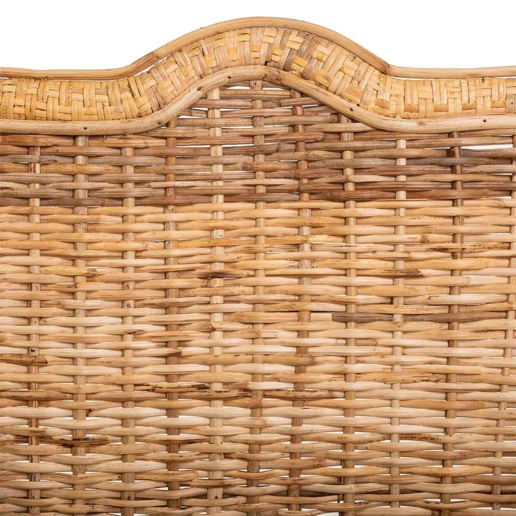Poltrona in bambù e rattan marrone 64x48x99h