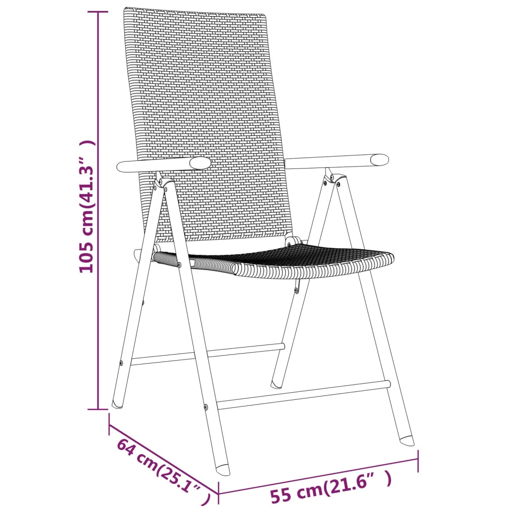 Set da Pranzo per Giardino 9 pz con Cuscini Nero 3099112