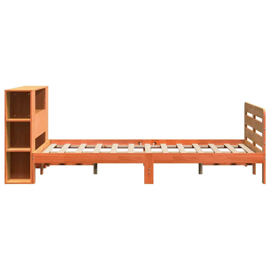 Letto senza Materasso Marrone Cera 140x190 cm in Legno di Pino 3309901