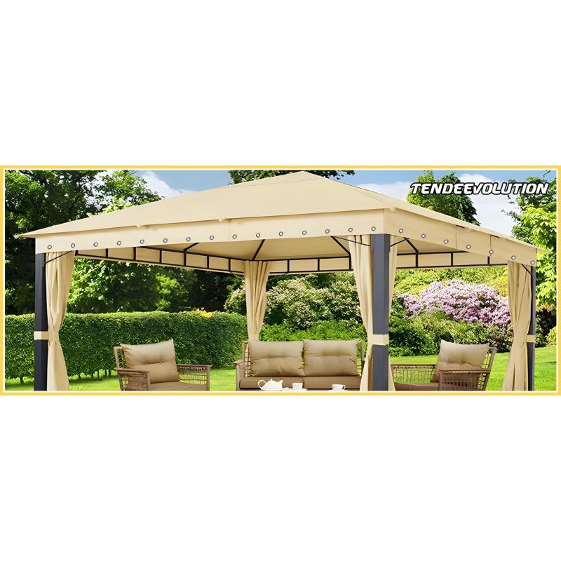 Telo PVC IGNIFUGO Impermeabile Verde | Telone Occhiellato Ogni 50CM 650g/mq | Copertura Esterna | 3x3m | Resistente Multiuso