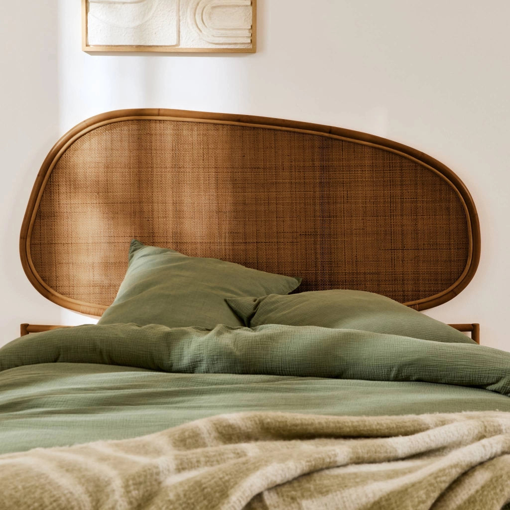 Testata in rattan scuro
