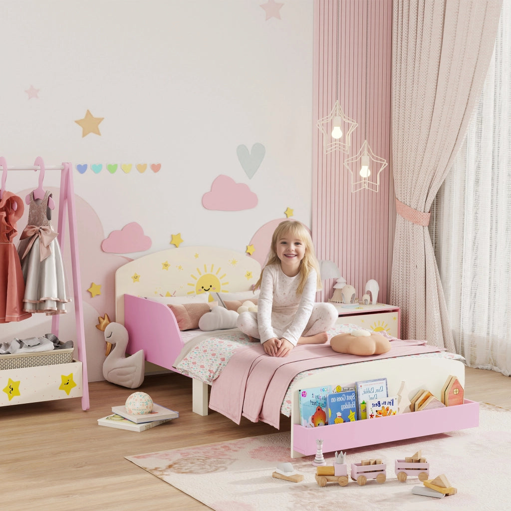Letto a soppalco con cassetti ¨C Minimal ¨C 70x140 cm rosa legno
