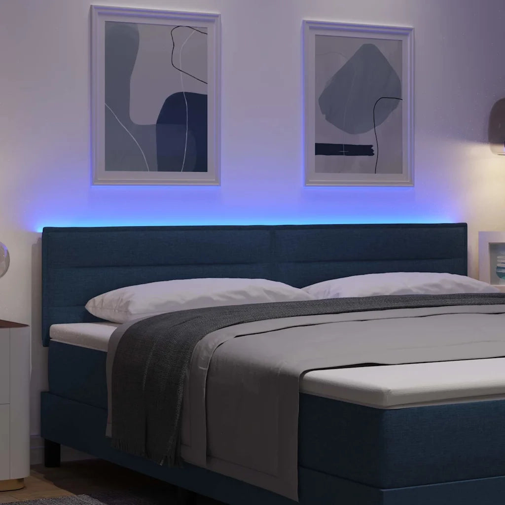 Testiera LED con strisce LED con testiera Blu 180 cm Tessuto 3338005