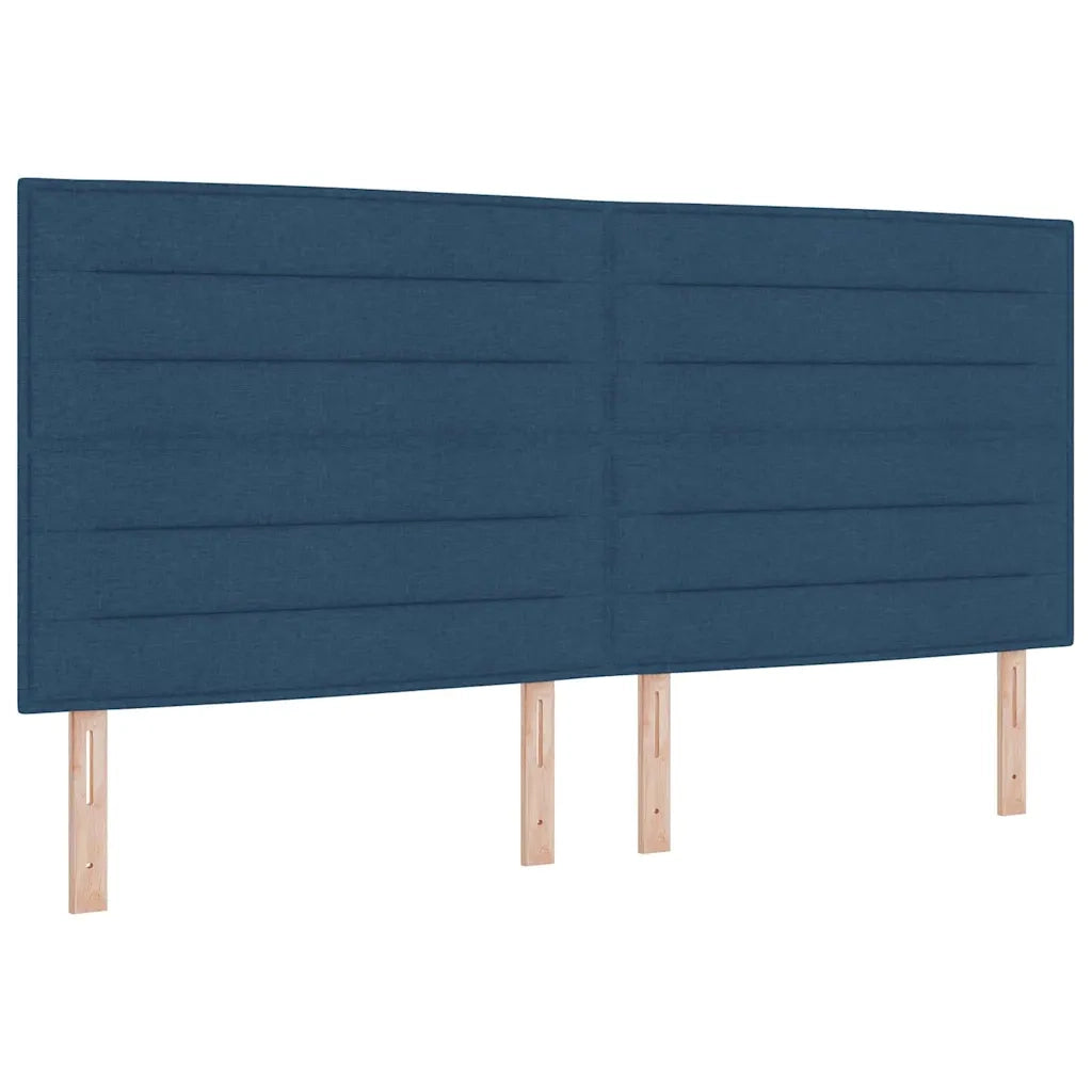 Letto a molle con materasso Blu 140 x 200 cm Tessuto