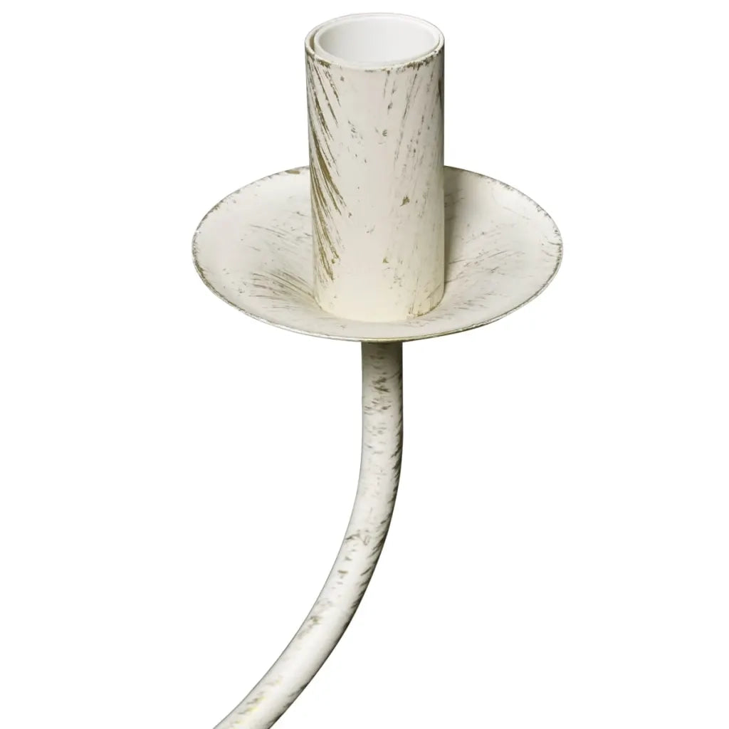 Lampadario in metallo bianco anticato per uso residenziale design classico 80 x 45 cm metallo bianco anticato 02_0046250