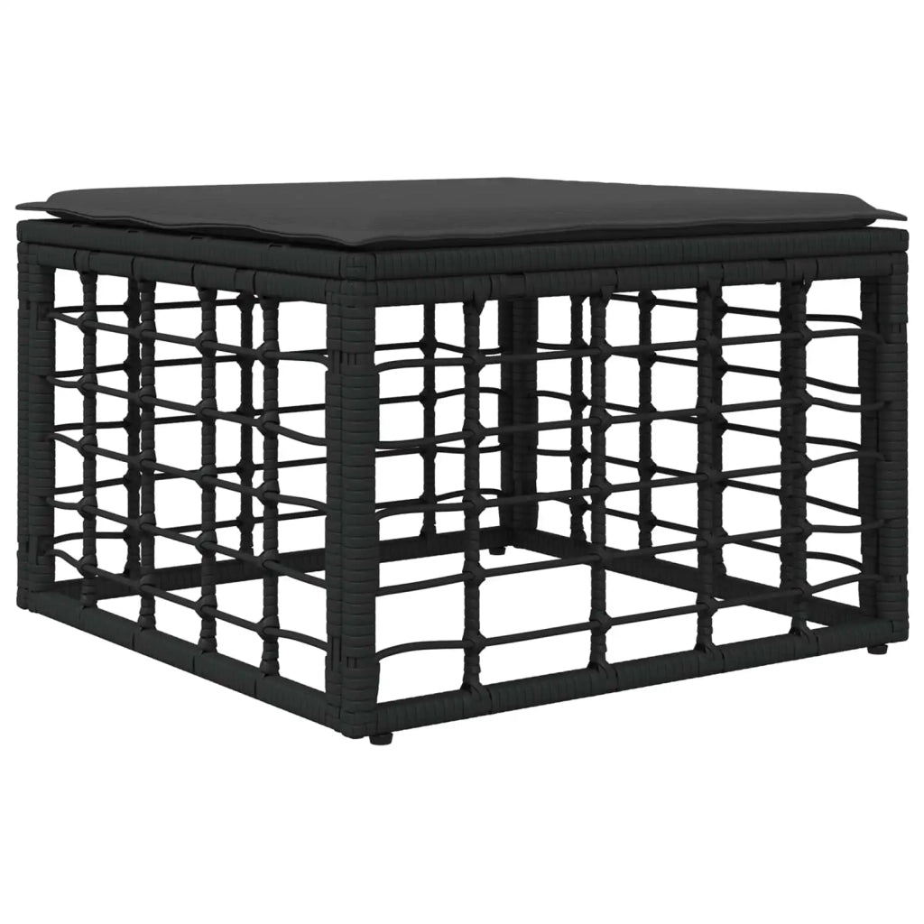 Set di divani da esterno 9 pz Nero e Grigio scuro Poliestere 3437769
