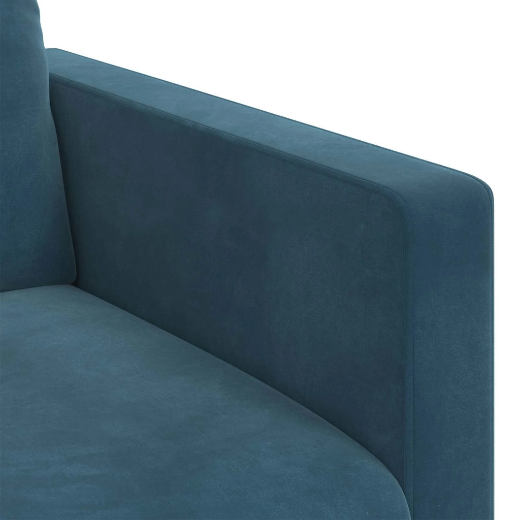 Set di divani 2 pcs Blu 138 x 78 x 80 cm Velluto