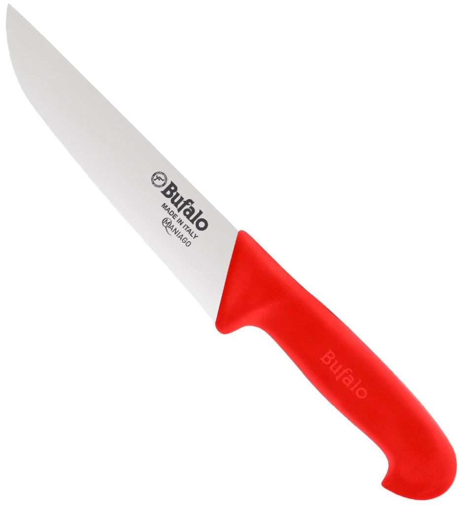 Coltello Francese Lama 26 cm Bufalo Macello S92/26 Manico Rosso