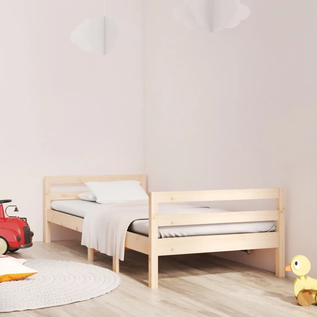 Letto senza Materasso-Struttura Letto 90x190 cm in Legno Massello di Pino 531003