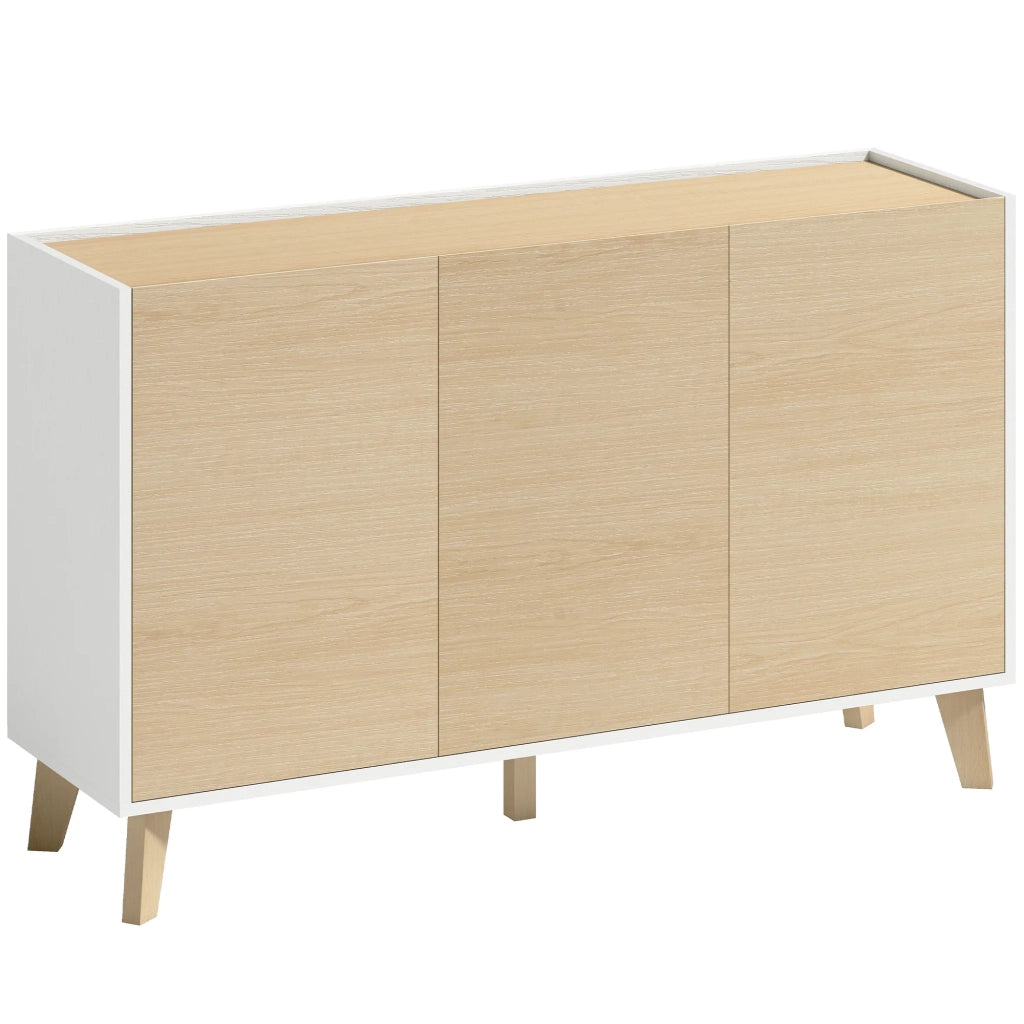 Credenza da cucina nordica con 3 ante e 6 scomparti