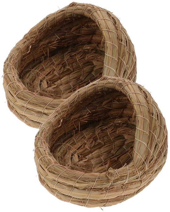 Nido per Polli in Lana Naturale a Maglia a Mano - 2 Pezzi - Dimensioni 14x13x10,5 cm