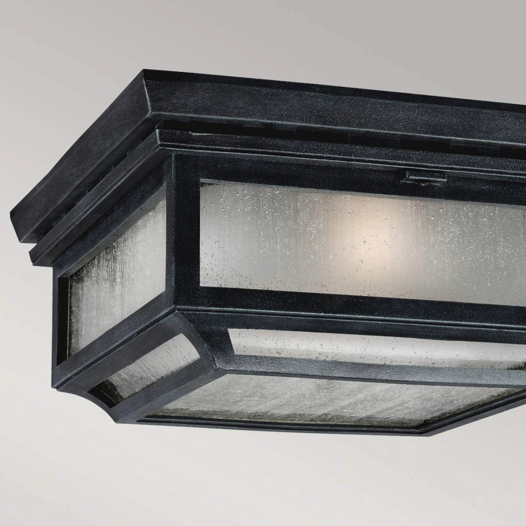 Plafoniera esterna Shepherd Feiss zinco scuro E27 IP44