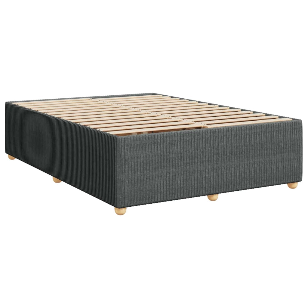 Letto box spring con materasso Grigio Scuro 140 x 200 cm 3454411
