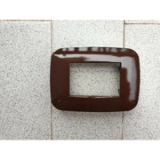 Trade Shop - Placca Placchetta Placchette Compatibili Per Serie Axolute Bticino Colorate Fori - Marrone -3 Fori     -