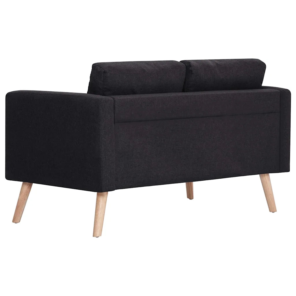 Set Divani 2 pz in Tessuto Nero 276855